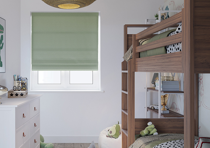 Stamford, Celedon - Twist&Fit Roman Blind - Image 3